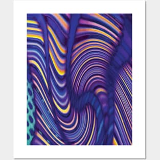 Colorful Abstract Art - Stripes Romp Around Posters and Art